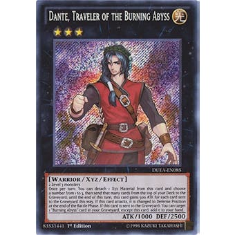Yu-Gi-Oh Duelist Alliance 1st Ed. Single Dante, Traveler of the Burning Abyss Secret Rare - NEAR MINT