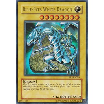 Yu-Gi-Oh Dark Beginning 1 Single Blue-Eyes White Dragon Ultra Rare - MODERATE PLAY (MP)