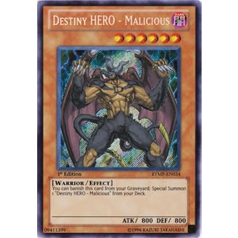Yu-Gi-Oh Ra Yellow Mega-Pack 1st Ed. Single Destiny HERO - Malicious Secret Rare - NM