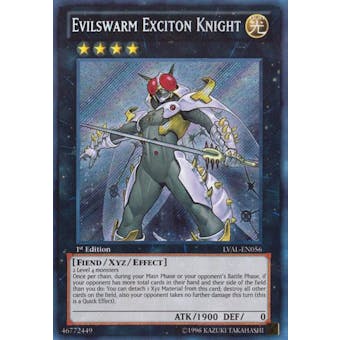 Yu-Gi-Oh Legacy of the Valiant 1st Ed. Single Evilswarm Exciton Knight Secret Rare - NEAR MINT (NM)