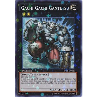 Yu-Gi-Oh Battle Pack 1 1st Edition Single Gachi Gachi Gantetsu Star Foil BP01-EN025