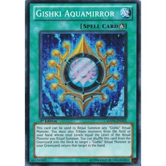 Yu-Gi-Oh Hidden Arsenal 5 1st Ed. Single Gishki Aquamirror Super Rare - NEAR MINT (NM)