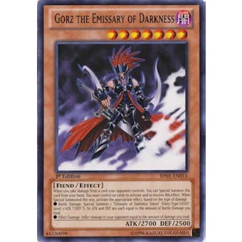 Yu-Gi-Oh Battle Pack 1st Edition Single Gorz The Emissary of Darkness Rare - NEAR MINT