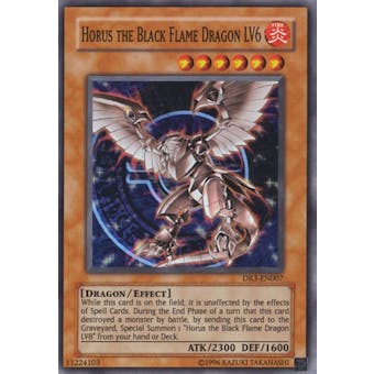 Yu-Gi-Oh Dark Revelations 3 Single Horus the Black Flame Dragon LV6 Super Rare - MODERATE PLAY (MP)