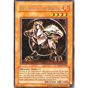 Yu-Gi-Oh Soul of the Duelist Single Horus the Black Flame Dragon LV4 Rare - HEAVY PLAY