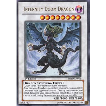 Yu-Gi-Oh The Shining Darkness 1st Edition Single Infernity Doom Dragon Ultra Rare