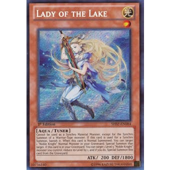Yu-Gi-Oh Shadow Specters 1st Edition Single Lady of the Lake Secret Rare - NEAR MINT