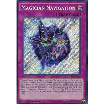 Yu-Gi-Oh The Dark Illusion 1st Ed. Single Magician Navigation Secret Rare - SLIGHT PLAY (SP)