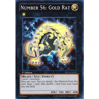 Yu-Gi-Oh Collectible Tins 1st. Ed. Single Number 56: Gold Rat Super Rare - NEAR MINT