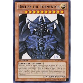 Yu-Gi-Oh Battle Pack 1st Edition Single Obelisk the Tormentor Star Foil - MODERATE PLAY