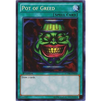 Yu-Gi-Oh Legendary Collection 3 1st Edition Single Pot of Greed Secret Rare - NEAR MINT