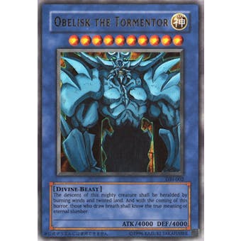 Yu-Gi-Oh Promotional Single Obelisk the Tormentor Ultra Rare (GB1-002) - MODERATE PLAY