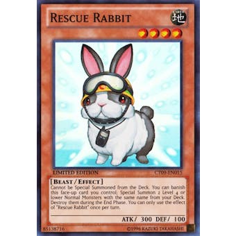 Yu-Gi-Oh Collectible Tins Single Rescue Rabbit Super Rare (EN015) - SLIGHT PLAY (SP)