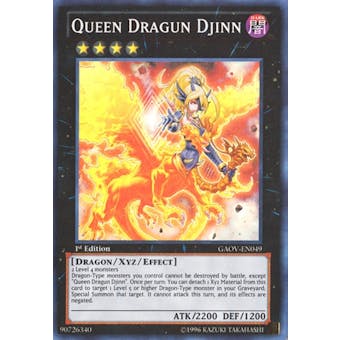 Yu-Gi-Oh Galactic Overlord 1st Edition Single Queen Dragun Djinn Super Rare - NEAR MINT