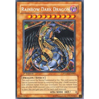 Yu-Gi-Oh Phantom Darkness Single Rainbow Dark Dragon Secret Rare - MODERATE PLAY