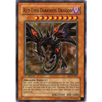 Yu-Gi-Oh Starter Deck 1st Ed. Single Red-Eyes Darkness Dragon Ultra Rare - NEAR MINT