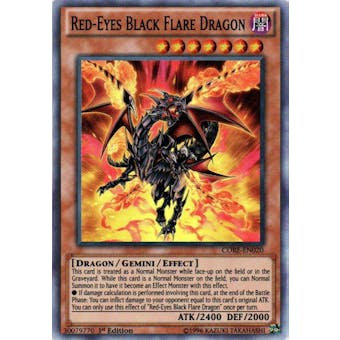 Yu-Gi-Oh Clash of Rebellions 1st Ed. Single Red-Eyes Black Flare Dragon Super Rare - NEAR MINT (NM)