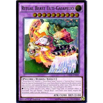 Yu-Gi-Oh CROS 1st Ed. Single Ritual Beast Ulti-Gaiapelio Ultimate Rare - NEAR MINT (NM)