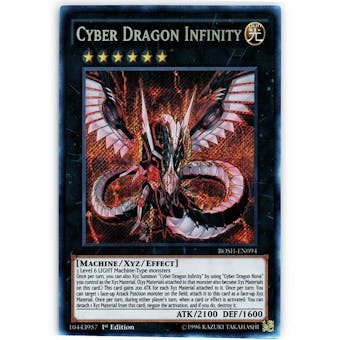 Yu-Gi-Oh Breakers of Shadow 1st Ed. Single Cyber Dragon Infinity Secret Rare - NEAR MINT (NM)