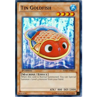 Yu-Gi-Oh Hidden Arsenal 7 1st Ed. Single Tin Goldfish Super Rare - SLIGHT PLAY (SP)