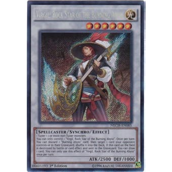 Yu-Gi-Oh The New Challengers 1st Ed. Single Virgil, Rock Star of the Burning Abyss - SLIGHT PLAY (SP)