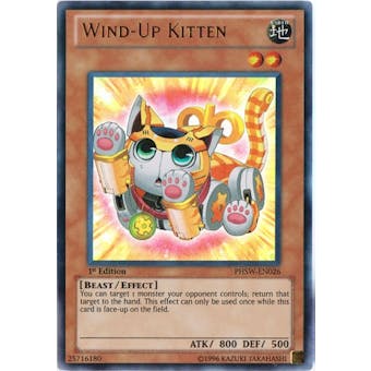 Yu-Gi-Oh Photon Shockwave 1st Ed. Single Wind-Up Kitten Ultra Rare - HEAVY PLAY (HP)