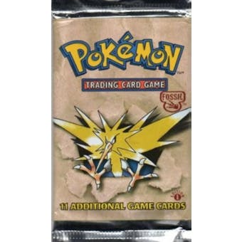 Pokemon Fossil 1st Edition Booster Pack Zapdos Art - LIGHT WOTC
