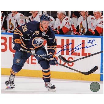 Zemgus Girgensons Autographed Buffalo Sabres Sideshot 8x10 Hockey Photo