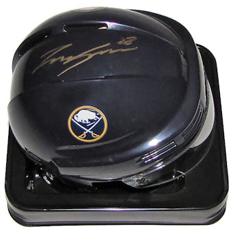 Zemgus Girgensons Autographed Buffalo Sabres Blue Hockey Mini Helmet