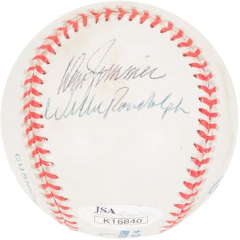 New York Yankees Autographed MLB Baseball (JSA) Zimmer, Randolph, Chambliss