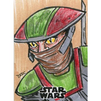 Star Wars Force Awakens Constable Zuvio 1/1 Sketch Card - D.J. Coffman